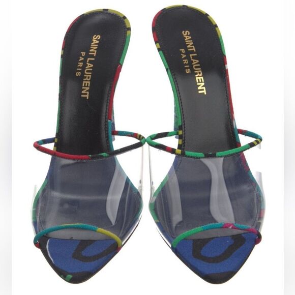 Saint Laurent printed PVC Heels - Picture 4 of 5